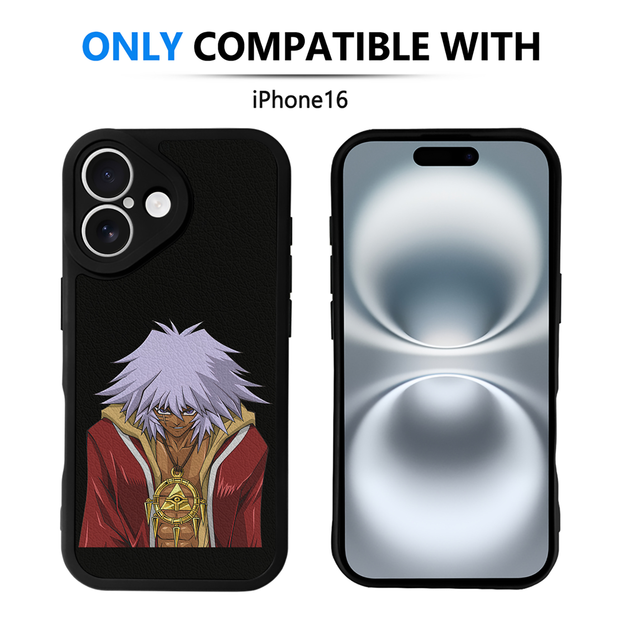 遊☆戯☆王 Yu-Gi-Oh! 【iPhone 16シリーズ対応】シリコンスマホケース（レザー調） 材質：シリコン